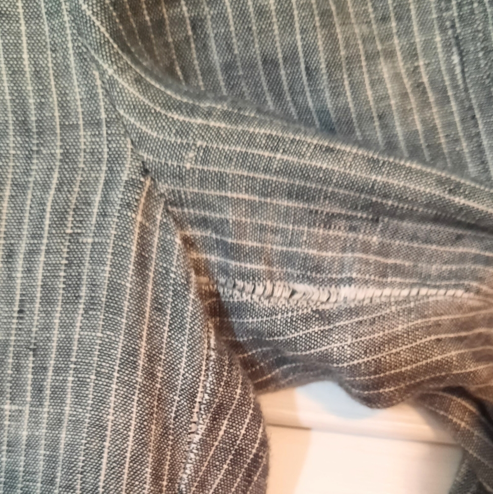 Sundance striped linen wide leg pants Trousers sz 10 *C7 - Picture 7 of 7
